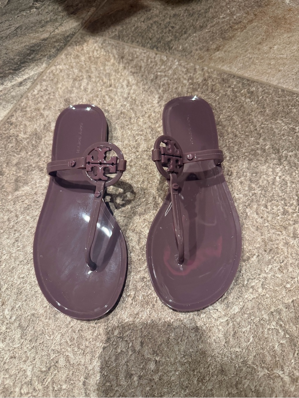 Tory Burch Purple Jelly Thong Sandals
